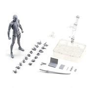 adawd Body Kun et Body Chan Set - Figurine en PVC Body Kun Body Chan | Figurine d'art Mannequin de dessin pour artistes pour figurines SHF Décoration de table Jouets de collection, Corps d'homme gris