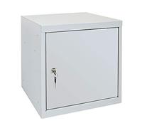 ADB Armoire de rangement avec serrure à cylindre et serrure à serrure rotative, couleur (RAL) : gris clair (RAL 7035)
