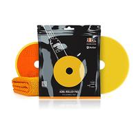 ADBL Éponge de polissage avec fermeture Velcro Dual Action Qualité professionnelle Ø 125 mm (jaune/poli)