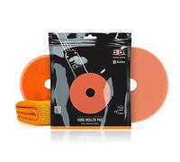 ADBL Éponge de Polissage avec Fermeture Velcro Dual Action Qualité Professionnelle Ø 125 mm (Orange/One Step)