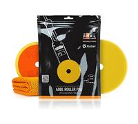 ADBL Éponge de Polissage avec Fermeture Velcro Dual Action Qualité Professionnelle Ø 75 mm (Jaune)