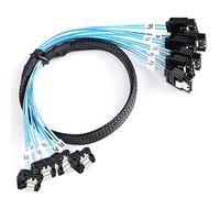 ADCAUDX Câble SATA III : câble SATA de 0,5 m, 6 pièces/lot, câble SATA à angle droit de 90 degrés, câble de données SAS/SATA-6 Gbit/s pour serveur Raid SDD, disque dur, CD, DVD (1,6 FT)