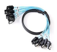 ADCAUDX Câble SATA-III de 0,5 m, 6 pièces/lot, 6 Gbit/s, câble de données SATA HDD-SSD, câble de remplacement fin pour ordinateur Bitcoin, serveur CD, lecteurs DVD Raid (4 m)