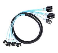 ADCAUDX Câble SATA-III : lot de 6 câbles SATA de 1 m à angle droit de 90 degrés SAS/SATA-6 Gbit/s de rechange pour lecteurs de CD et DVD serveur Raid (1 m)