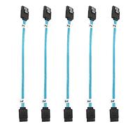 ADCAUDX Lot de 5 câbles SATA III courts de 20,3 cm, 0,2 m, droits et flexibles de 6 Go de données avec loquet de verrouillage pour disque dur, SDD, HDD (0,2 m)