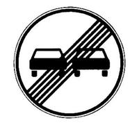 ADCO VKZ.280 Ronde 600mm Fin Interdiction de dépassement Film RAL-Gütezeichen RA2 Quantité:1