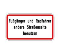 ADCO Warn- und Hinweißchild 48, 600x330mm utiliser l'autre côté de la rue, film RAL RA1 Quantité:1