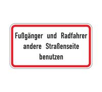 ADCO Warn- und Hinweisschild 48, 600x330mm utiliser l'autre côté de la rue, film RAL RA2 Quantité:1