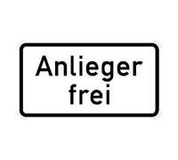 ADCO Zusatzschild 1020-30, 330x600mm Anlieger frei RAL-Gütezeichen Folie RA1 Quantité:1