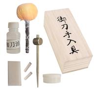 ADCSHOP Kit d'entretien et de nettoyage pour katanas dans un coffret en bois - Comprend Choji Abura, Uchiko, Bamboo Mekugi, Mekugi-Nuki et Nuguigami - Nettoyage et entretien des sabres de samouraï traditionnels