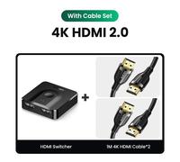 Add 2pcs HDMI-Cable UGREEN commutateur de répartiteur HDMI 2.1 2 en 1, 8K 60Hz 4K 120Hz, pour TV Xiaomi Xbox SeriesX ps5, moniteur de câble HDMI 2.1 ""Nipseyteko