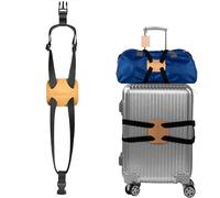 Add a Bag Sangle de bagage pour valises, sangle élastique pour bagage, sangle élastique réglable avec boucles (doré)