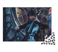 Addams Puzzle Adulte 1000 Pièces en Bois - Mercredi Addams Jeu D'Intelligence Artistique, Cadeau DIY Original, Décoration Intérieure Élégante 1000pcs (75x50cm)