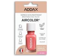 ADDAX AIRCOLOR® Vernis Soin Respirant Ongles Fragilisés, Abîmés et Mous - Renforce, Purifie, Laisse Respirer - Silicium & Huile de Neem - Rose - Formule Vegan - Made in France