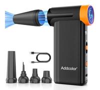 ADDCOLOR AD51 Plumeau à air comprimé 2000 mAh avec 8 vitesses réglables, 106770 tr/min avec écran - Souffleurs portables pour clavier, ordinateur, voiture, extérieur, lit gonflable