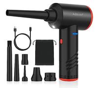 ADDCOLOR Souffleur Air Comprimé, Air Comprimé Duster 3 Vitesses, MAX. 100 000 tr/min, 6000 mAh Batterie Plumeau Air, Dépoussiérants Puissants Électrique avec Lumière LED, pour PC, Clavier
