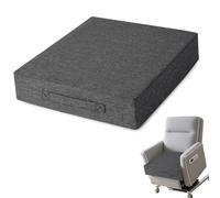 AddGrace Coussins de chaise inclinables pour personnes âgées - Coussin épais de 50,8 x 50,8 x 10,2 cm avec envers antidérapant et housse lavable pour canapé, fauteuil, chaise, gris foncé