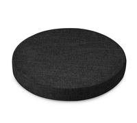 AddGrace Lot de 1 coussin de chaise rond doux et épais pour chaises de salle à manger, cuisine, avec housse amovible, antidérapant (40,6 cm, noir)