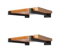 AddGrace Lot de 4 supports muraux carrés style industriel noir