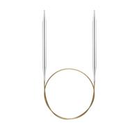 Addi Ad1057100-2.50 Aiguilles À Tricoter Circulaires 5 Pièces, 100 cm Longueur x 2,50 mm D'Épaisseur, Argent/Or