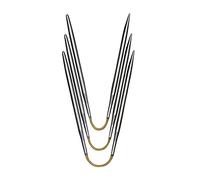 Addi Ad1602021-050000 Crasytrio Aiguilles À Tricoter Double Pointes, 21 cm Longueur x 5,00 mm D'Épaisseur, Argent