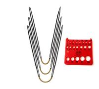 Addi Crasytrio Lot de 3 paires de tongs flexibles avec cordon doré (version européenne), calibre d'aiguille rouge 21 cm Taille US 0 2 mm