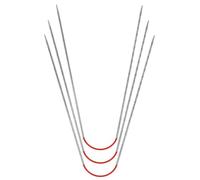 Addi CraSyTrio Novel 30 cm 2,00 mm - Aiguilles circulaires argent et rouge