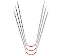 Addi CraSyTrio Novel 30 cm, 3,25 mm - Aiguilles circulaires Argent et Rouge