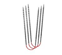 Addi CraSyTrio Novel Rundstricknadeln 30 cm, 4,00 mm, Silber/Rot