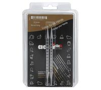 Addi Long Needle Case, Metal, Red/Blue/Silver, 8mm (UK 0 / US 11)