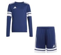 Addias Squadra Ensemble de vêtements de sport à manches longues, pour enfant, bleu marine, blanc, 25 g/152