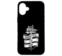 Addicted to Ink Tattoo Lover Machine à tatouer Vintage Cool Coque pour iPhone 16 Plus