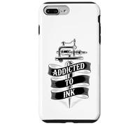 Addicted to Ink Tattoo Lover Machine à tatouer Vintage Cool Coque pour iPhone 7 Plus/8 Plus