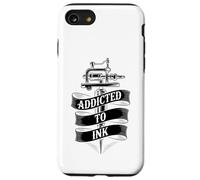 Addicted to Ink Tattoo Lover Machine à tatouer Vintage Cool Coque pour iPhone SE (2020) / 7/8