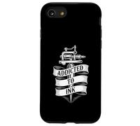 Addicted to Ink Tattoo Lover Machine à tatouer Vintage Cool Coque pour iPhone SE (2020) / 7/8
