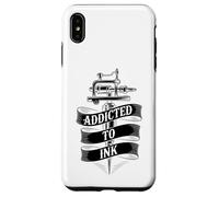 Addicted to Ink Tattoo Lover Machine à tatouer Vintage Cool Coque pour iPhone XS Max
