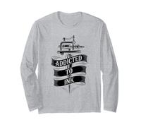 Addicted to Ink Tattoo Lover Machine à tatouer Vintage Cool Manche Longue