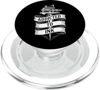 Addicted to Ink Tattoo Lover Machine à tatouer Vintage Cool PopSockets PopGrip pour MagSafe
