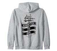 Addicted to Ink Tattoo Lover Machine à tatouer Vintage Cool Sweat à Capuche