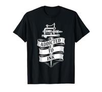Addicted to Ink Tattoo Lover Machine à tatouer Vintage Cool T-Shirt