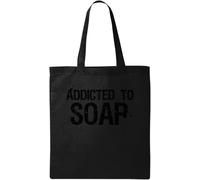 Addicted to Soap Sac fourre-tout en coton naturel écologique Noir, Noir , Taille unique