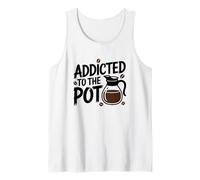 Addicted to The Coffee Pot Lover Caféine Humour Barista Débardeur