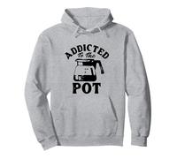 Addicted to The Pot Coffee Lover Cafeine Barista Funny Mens Sweat à Capuche