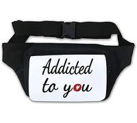 Addicted to You Sac banane en forme de cœur Rouge