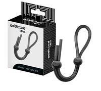 Addicted Toys Corde en Silicone pour Pénis à Double Boucle, 195mm x 5mm, Boules 18mm/15mm, Modèle D-242856