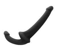 Double Gode Ceinture Noir Strapless Strap-On Dildo GODE SEX TOYS