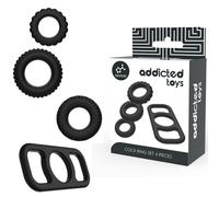 Addicted toys cock ring set 4 pieces LOVETOYS Sex Toys for Men Accessories for t