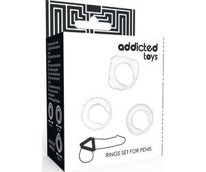 Addicted Toys Jeu d'anneaux de pénis transparents