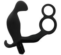 ADDICTED TOYS - Plug Anal avec Double Anneau Pénis et Testicules Noir