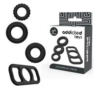 ADDICTED TOYS - SET 4 ANILLOS SILICONA PARA EL PENE